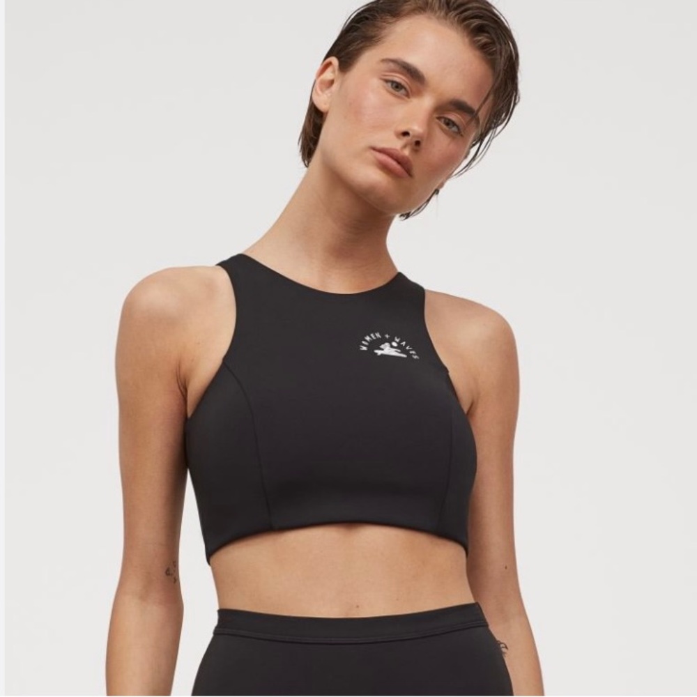 Crop swim top